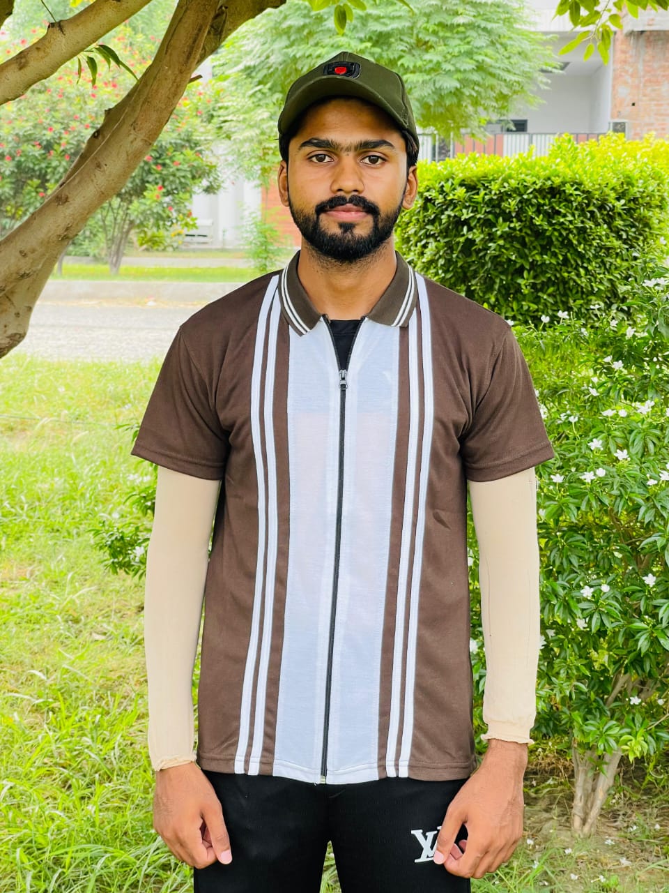 Men’s Cotton PK Zipper Polo Shirt