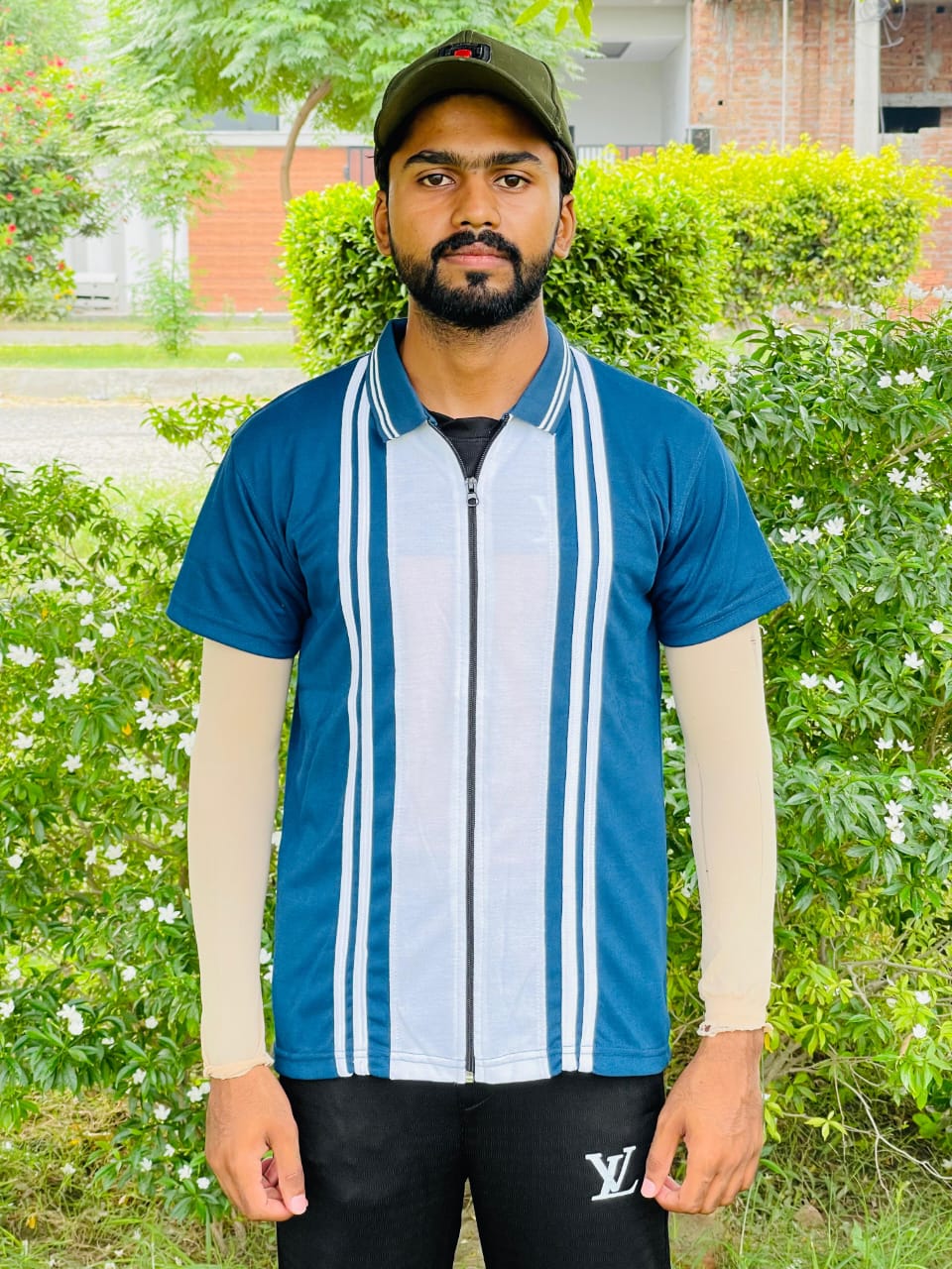 Men’s Cotton PK Zipper Polo Shirt
