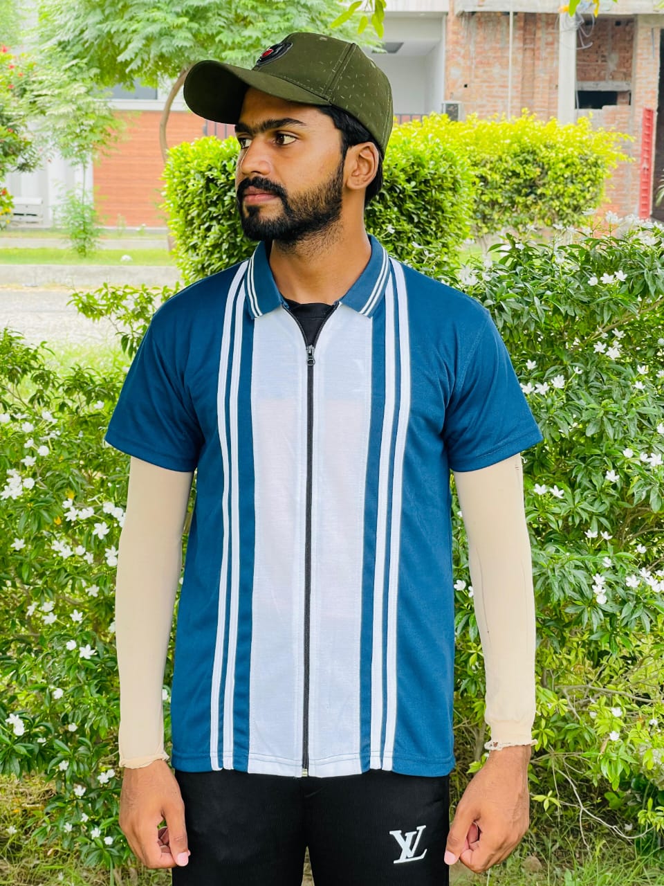 Men’s Cotton PK Zipper Polo Shirt