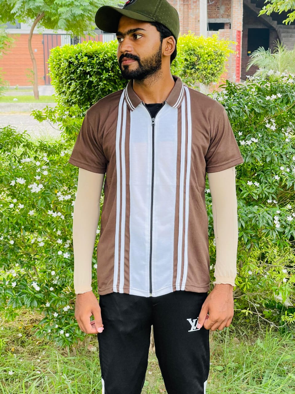 Men’s Cotton PK Zipper Polo Shirt