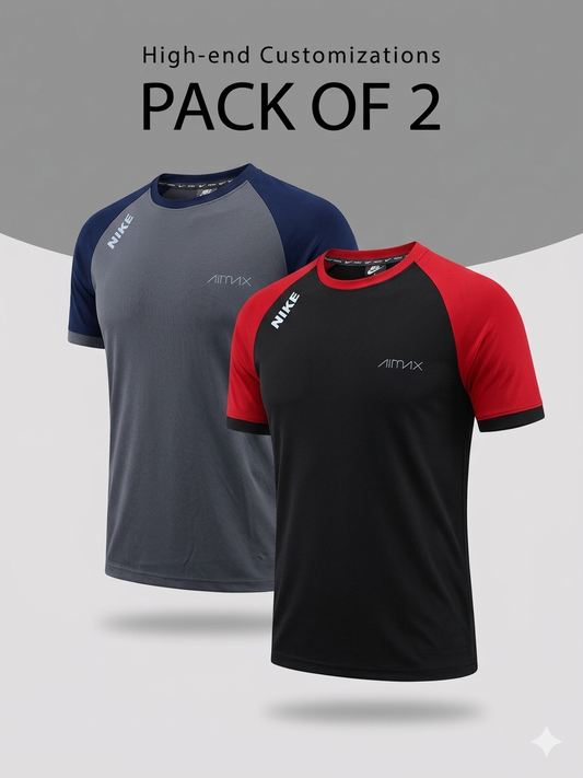 Pack of 2 Premium Dry-Fit T-Shirts